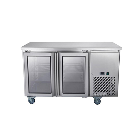 2 Glass Doors Fancooling Undercounter Chiller