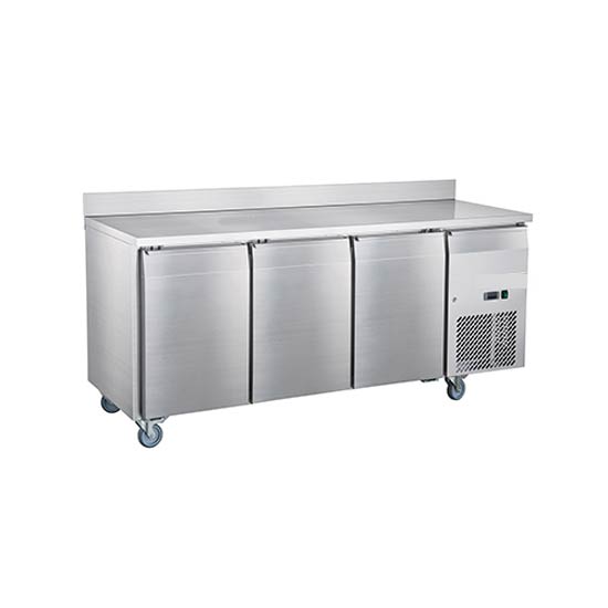 3 Doors Fancooling Undercounter Freezer with Backsplash