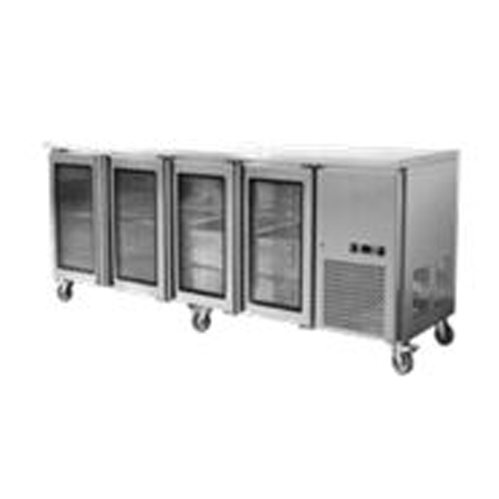 4 Glass Doors Fancooling Undercounter Chiller